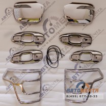 Комплект накладок ХРОМ УАЗ Патриот (для зеркал 2 шт + на задние фонари 2 шт + под ручки 4 шт)-0