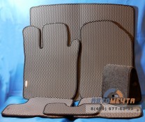 Комплект ковриков EVA Люкс в салон + багажник Рено Дастер-0