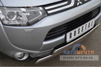 Защита бампера передняя на Mitsubishi Outlander 2012-1
