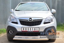 Защита переднего бампера на Opel Mokka 2012, нерж-1