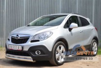 Защита переднего бампера на Opel Mokka 2012, нерж-0