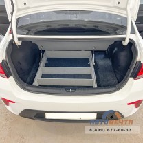Органайзер (фальшпол) в багажник для Kia Rio 4 (2017-) с подъемным механизмом-6