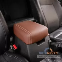 Чехол на штатный подлокотник УАЗ Патриот рестайлинг (Коричневый, Экокожа) Чехол на штатный подлокотник УАЗ Патриот рестайлинг (Коричневый, Экокожа)
