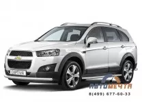 Пороги с алюминиевой площадкой на Chevrolet Captiva