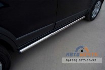 Пороги труба на Chevrolet Captiva 2012, нерж-3