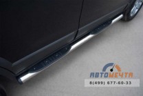 Пороги для Chevrolet Captiva 2012 обвес из нержавейки-4