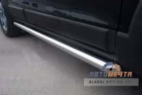Пороги труба для Chevrolet Captiva 2012 d63 мм, скосы 45 градусов Пороги для Chevrolet Captiva 2012