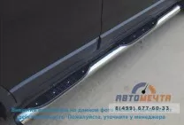 Пороги труба для Ситроен из нержавейки