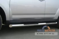 Пороги труба на Citroen C-Crosser, нерж