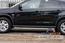 Пороги труба для Citroen C4 Aircross d63 мм, пластиковые заглушки Пороги для Citroen C4 Aircross