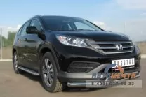 Защита бампера передняя на Honda CR-V, нерж
