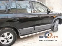 Защита порогов на Hyundai Santa Fe 2000-2006