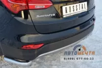 Защита заднего бампера для Hyundai Santa Fe нержавейка