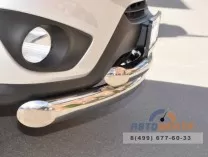 Защита переднего бампера на Hyundai Santa Fe