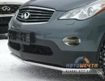 Защита переднего бампера на Infiniti EX35 2008, нерж