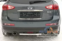 Защита заднего бампера на Infiniti EX35 2008, нерж.