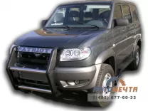 Кенгурин УАЗ Патриот комбинированный с нержав.трубой