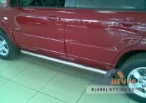 Защита порогов труба на KIA Sportage 2005-2008