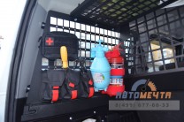 Комплект защитных решеток в багажное отделение УАЗ Патриот (металл, окна 2 шт, полка, перегородка)-1
