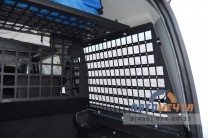 Комплект защитных решеток в багажное отделение УАЗ Патриот (металл, окна 2 шт, полка, перегородка)-2