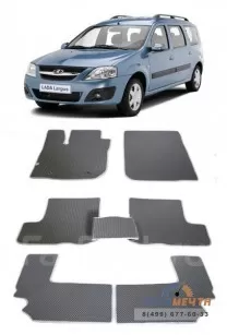 Коврики EVA Люкс LADA Ларгус 7 мест в салон