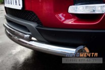 Защита переднего бампера на Range Rover Evoque, нерж