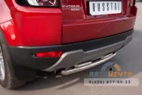 Защита заднего бампера на Range Rover, нерж сталь