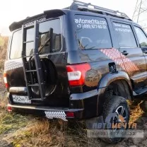 Лестница на УАЗ Патриот вместо запаски (оцинковка, ППК, в сборе)