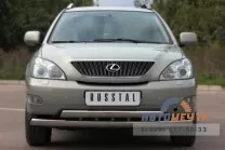 Защита переднего бампера на Lexus RX с 03-08, нерж