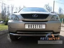 Защита переднего бампера на Lexus RX 300/330/350, нерж