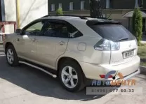Защита заднего бампера на Lexus RX 03-08, нерж