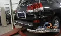 Защита заднего бампера на Lexus RX 03-08, нерж.