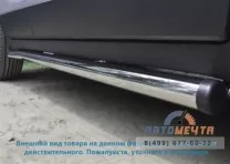 Защита порогов для Mazda CX-7 2007-2010, (труба), d76 мм, пластиковые заглушки Защита порогов на Mazda CX-7 2007-2010, нержавейка