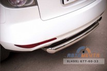 Защита заднего бампера на Mazda CX-7 2010-, нерж