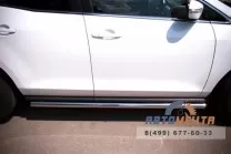 Защита порогов на Mazda CX-7 2010-, нерж