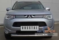 Защита переднего бампера для Mitsubishi Outlander 2012-0