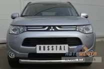 Защита переднего бампера для Mitsubishi Outlander 2012