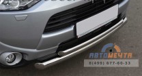 Защита переднего бампера на Mitsubishi Outlander XL