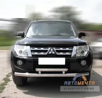 Защита переднего бампера для Mitsubishi Pajero 4 2012