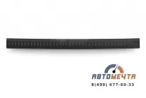 Накладка на задний бампер (черное тиснение ABS) Рено Логан с 2014 Накладка на задний бампер (черное тиснение ABS) Рено Логан с 2014