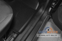 Накладки на ковролин передние (2 шт ABS) Рено Дастер 2021--1