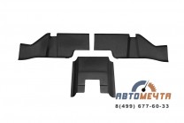 Накладки на ковролин заднего ряда (3 шт ABS) Рено Дастер 2021-