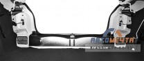 Накладка в проем багажника (черное тиснение ABS)) Рено Логан с 2014-2