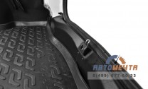 Накладка в проем багажника (черное тиснение ABS)) Рено Логан с 2014-3