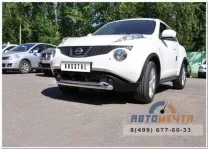 Защита переднего бампера на Nissan Juke, нерж