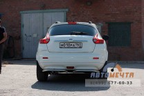 Защита заднего бампера нерж. Nissan Juke 4х4 11-14	-2