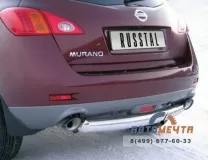 Защита заднего бампера на Nissan Murano 2010-