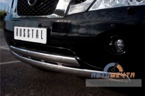 Защита бампера передняя на Nissan Patrol 2010-2