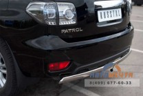 Защита заднего бампера на Nissan Patrol 2010-1