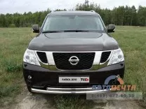 Защита переднего бампера для Nissan Patrol 2010